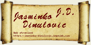 Jasminko Dinulović vizit kartica